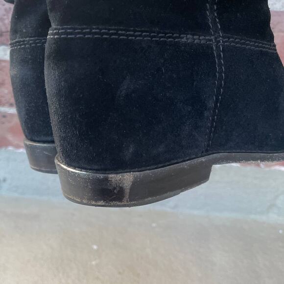 Isabel Marant Crisi Slouchy Black Suede Ankle Boots Booties sz 37 Hidden Wedge - Picture 8 of 15